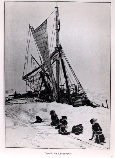 Die Qual der Endurance, aus der Expedition zum Südpol von Ernest Shackleton (1874-1922) 1914-1917 von French Photographer